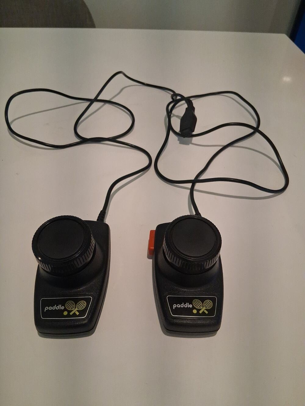 Vintage Atari 2600 OEM Paddle Controllers CX30 Pair Tennis Pong Tested